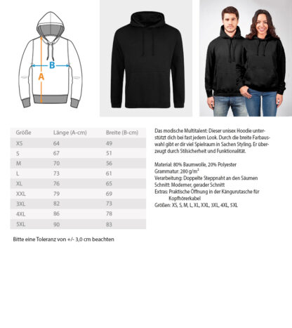 Küchen Orga Logo klein - LO LOGO HINTEN grau - Unisex Kapuzenpullover Hoodie – Bild 3