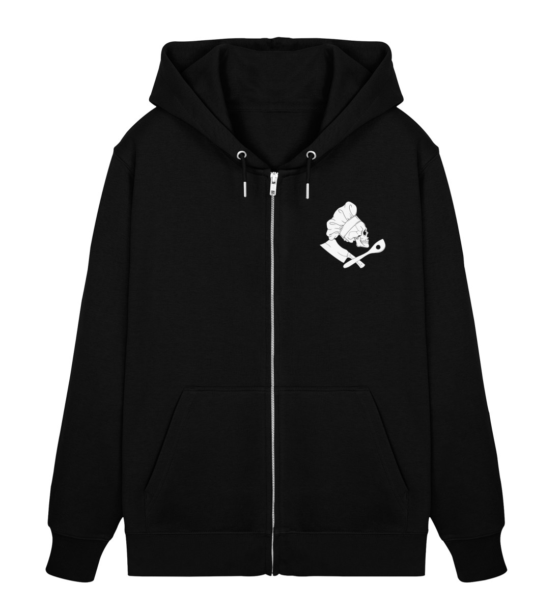 Küche Orga - Logo vorne klein - LO Logo HINTEN GRAU - Unisex Organic Zipper 2.0 ST/ST-16